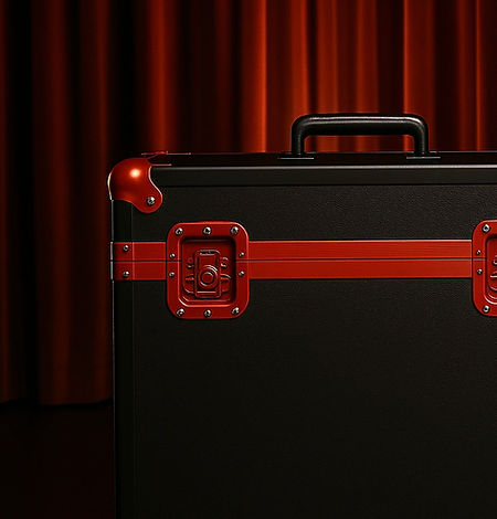 Black Briefcase with Red coated Hardware