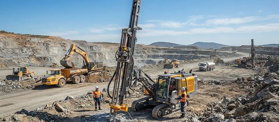 Modern Drilling Rig for Sale at Construction Site