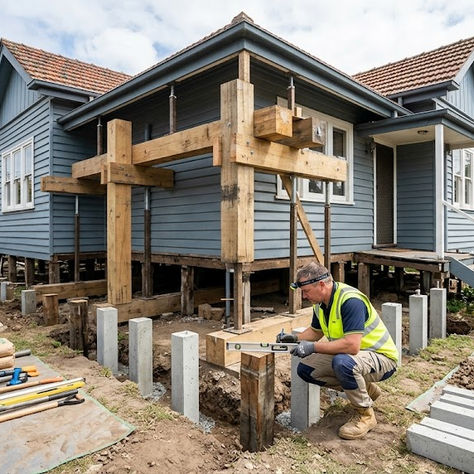 Traditional Melbourne home undergoing a professional restumping and foundation inspection