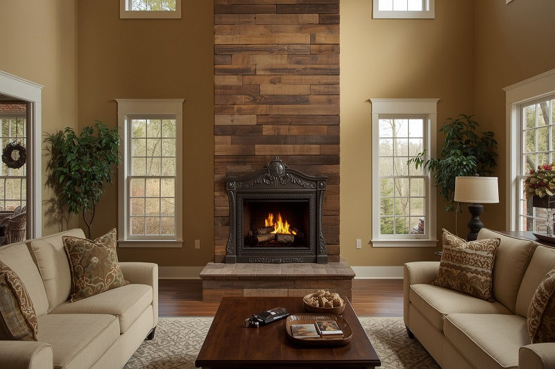 Freestanding Gas Log Fireplace