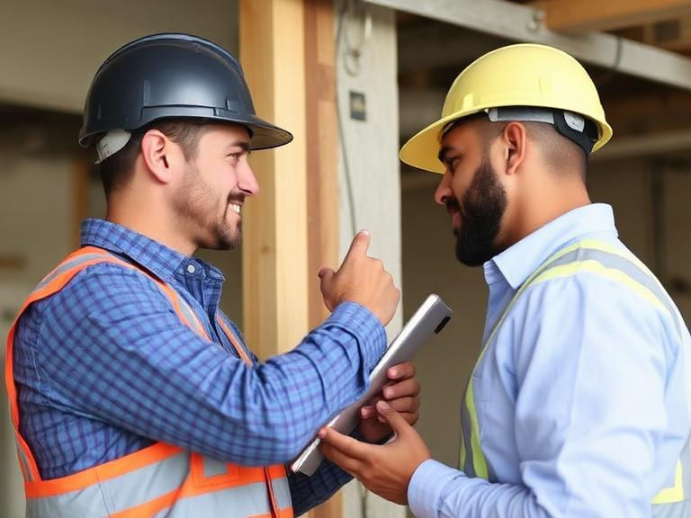 Professional building inspector conducting a detailed building inspection of a residential property
