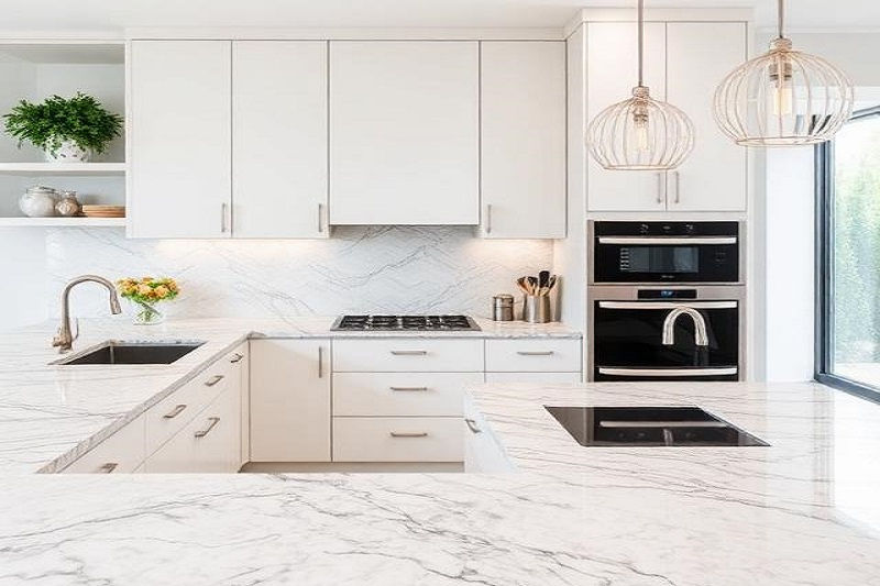 modern kitchen with granite benchtops