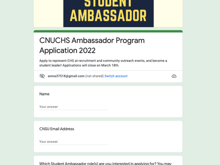 Application for Student Ambassador 2022