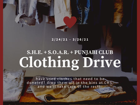 CHS Club Clothing Drive!