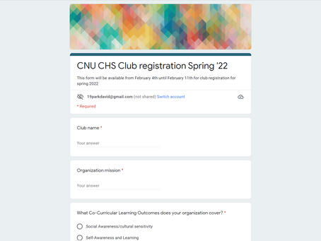 Club Registration February 2022