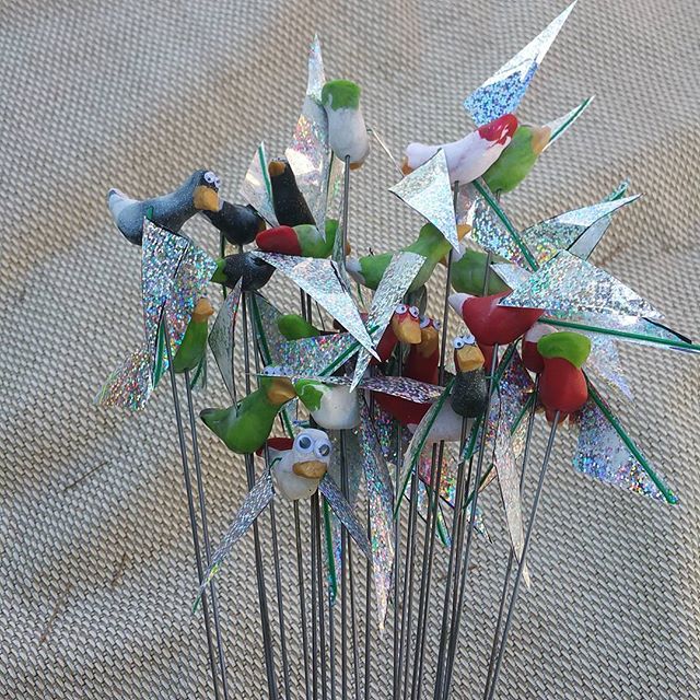 little birdies ready to fly #sculpey _#dirtybirdcampout _dirtybirdrecords _#housemusic #festy #festy