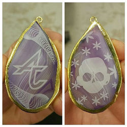 #laseretched #agate #goldplated _#sacredgeometry _#adventureclub #zomboy__adventureclub _zomboy__a _