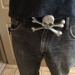 #aluminumcasting #beltbuckle can never go wrong with skulls