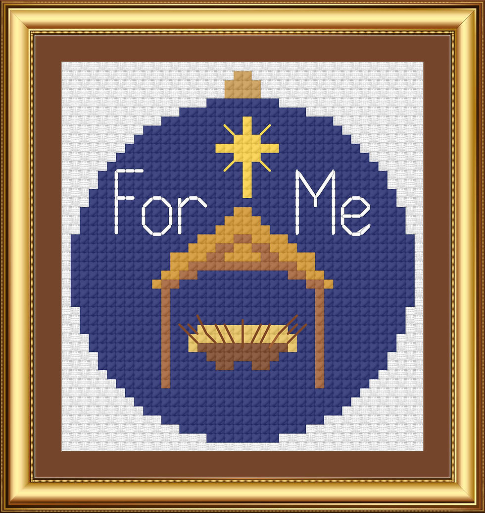 Cross Stitch Kit and Pattern of the reason for Christmas.