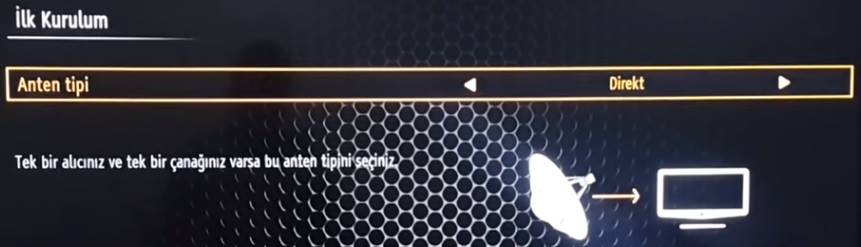 Vestel menu ilk kurulum