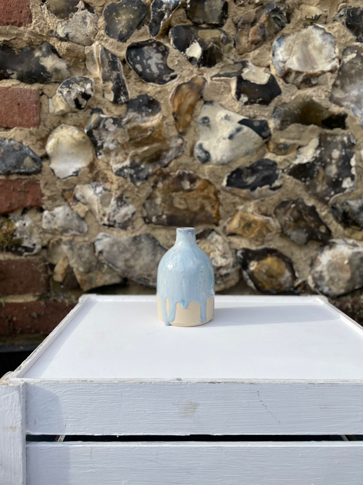 Ocean Bloom glaze, handmade ceramic vase