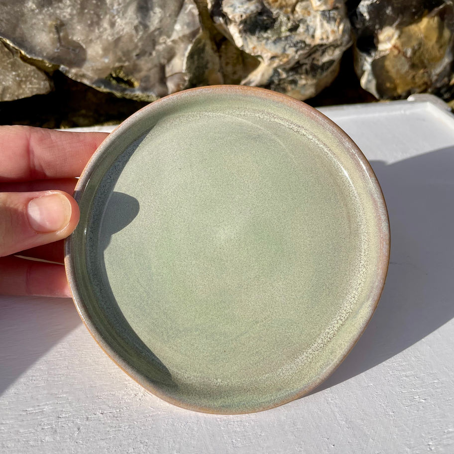 handmade ceramic spoon rest in wild sage