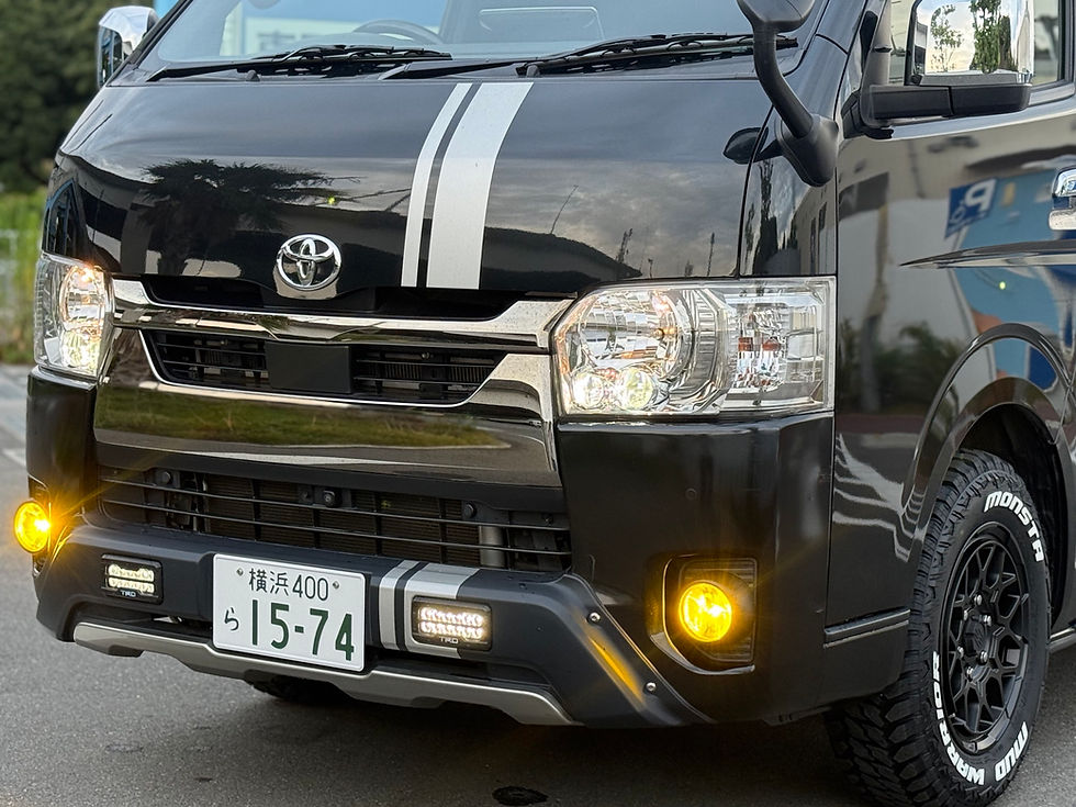 サムネイル： 【総額】ハイエースバン ダークプライム2 2.8 ディーゼル 4WD 寒冷地仕様 アルパイン11型 後席テレビ 車検令和9年5月【オートローン有】