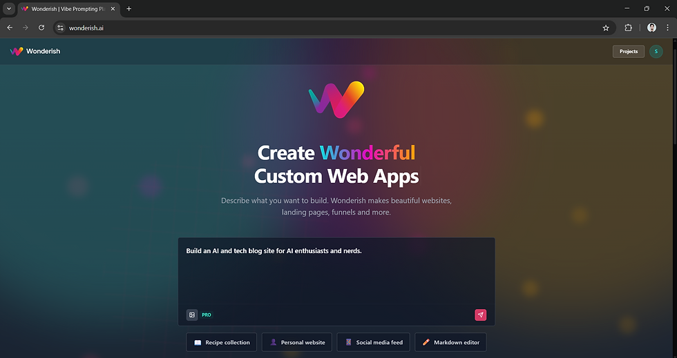 Wonderish: Canva of Vibe Coding