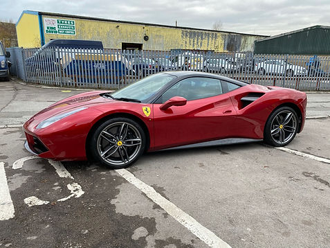 Body Repairs Caerphilly, Paint Spraying Caerphilly, Caerphilly Body Shop, MOT in Caerphilly, Paint Spraying Caerphilly, MOT Centre Caerphilly, Ferrari 488, Ferrari, Speciale Red, Ferrari Red, Carbon Roof