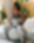 Black woman labouring on a birthing ball