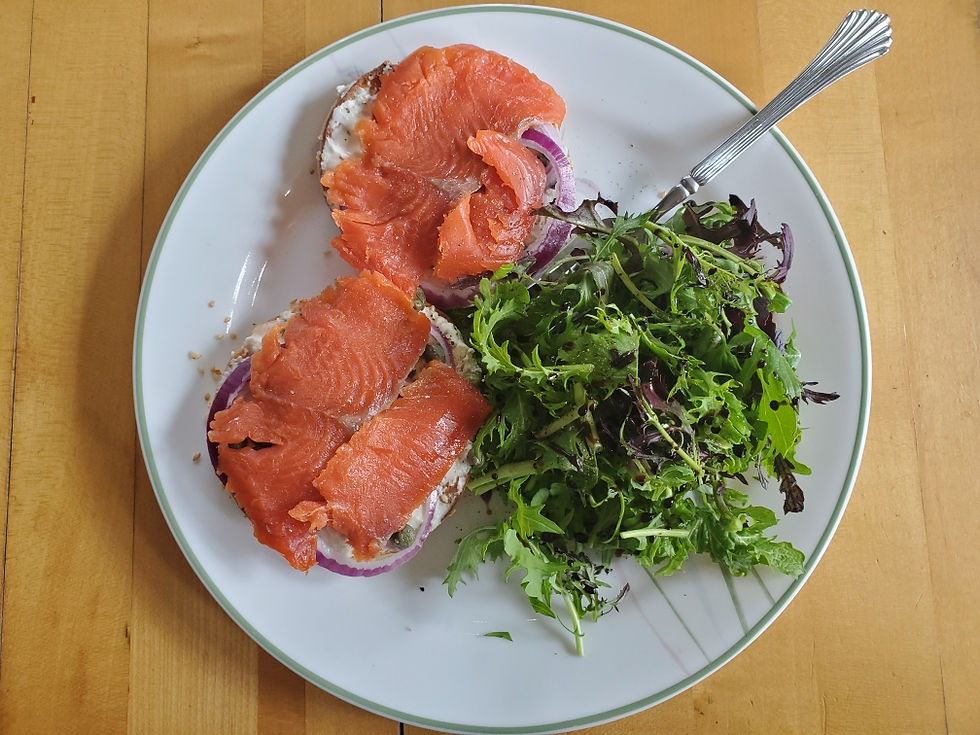 Bagel and lox plate