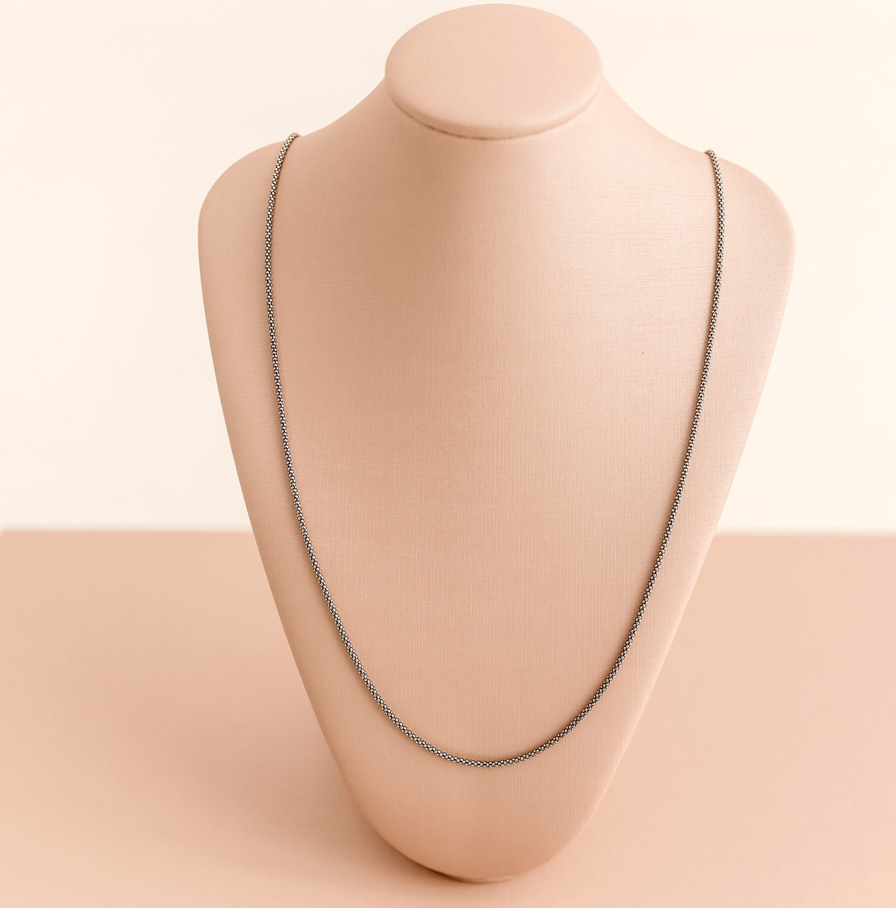 Corrente Pipoquinha em Prata Envelhecida