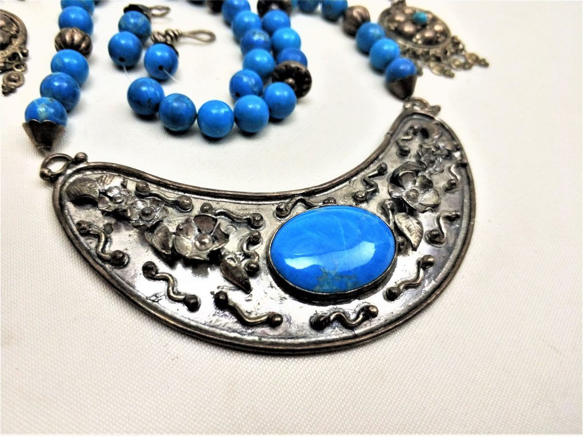 925 Ayar Akik Taşlı Gümüş Takı Seti