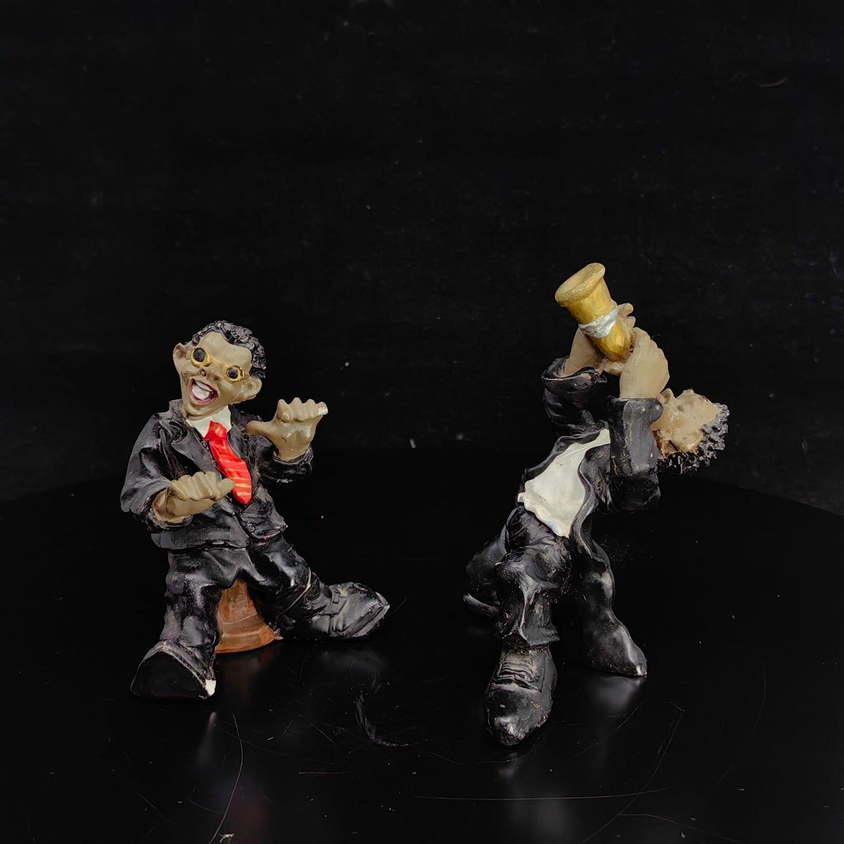 Polyester Döküm Malzemeden Jazz Club Minyatür Seti