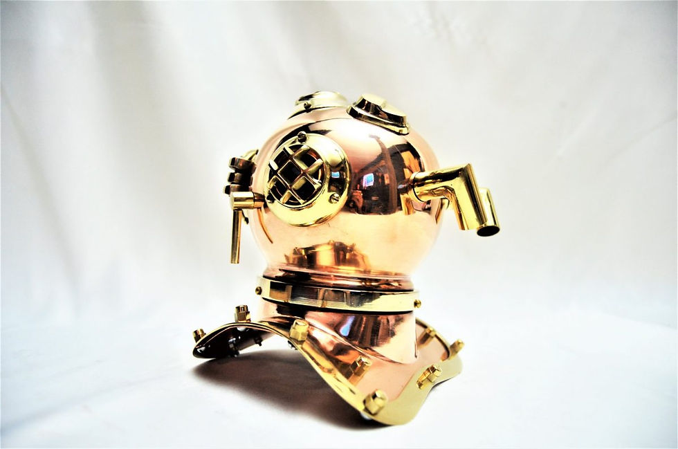 Küçük resim: U.S. Navy Diving Helmet Mark V  Retro Pirinç Sualtı Başlığı