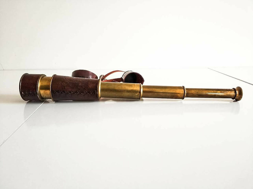 Küçük resim: Victorian Marine Ottway London 1915 Retro Teleskop
