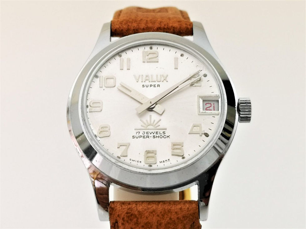 Küçük resim: İsviçre Üretimi Vialux Unisex Kurmalı Kol Saati