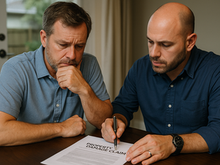 Florida homeowner reviewing property damage claim with a licensed public adjuster