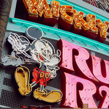 Mouse, Mickey, Photography, Photo, Walt Disney World, Attraction, Sign, Theme Parks, Detail, Neon