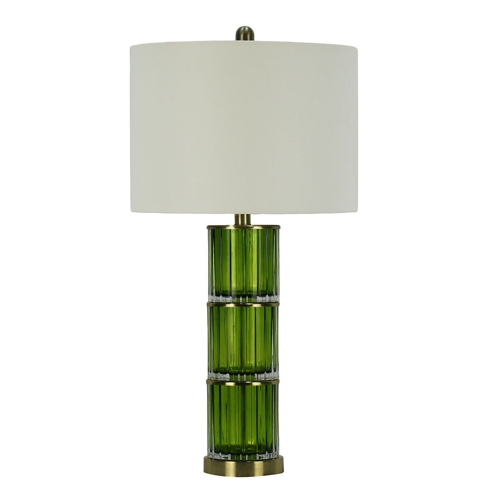 metal glass table lamp