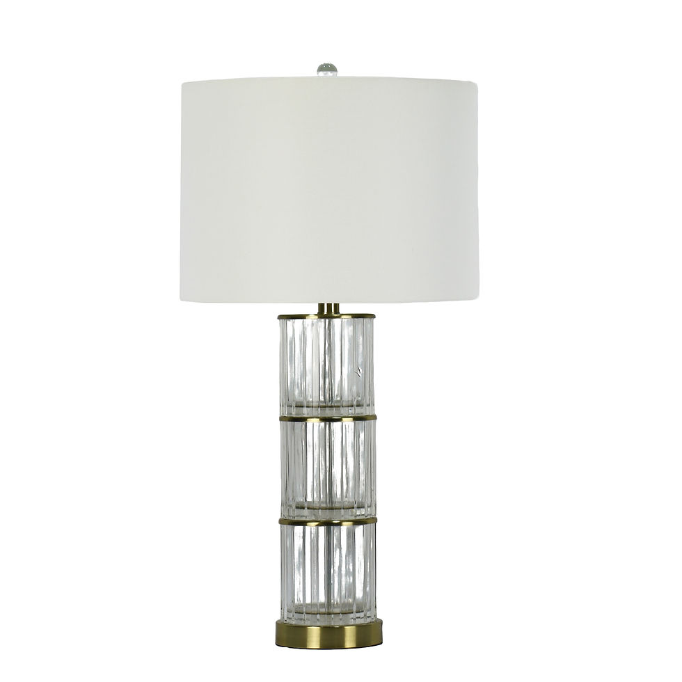 metal glass table lamp