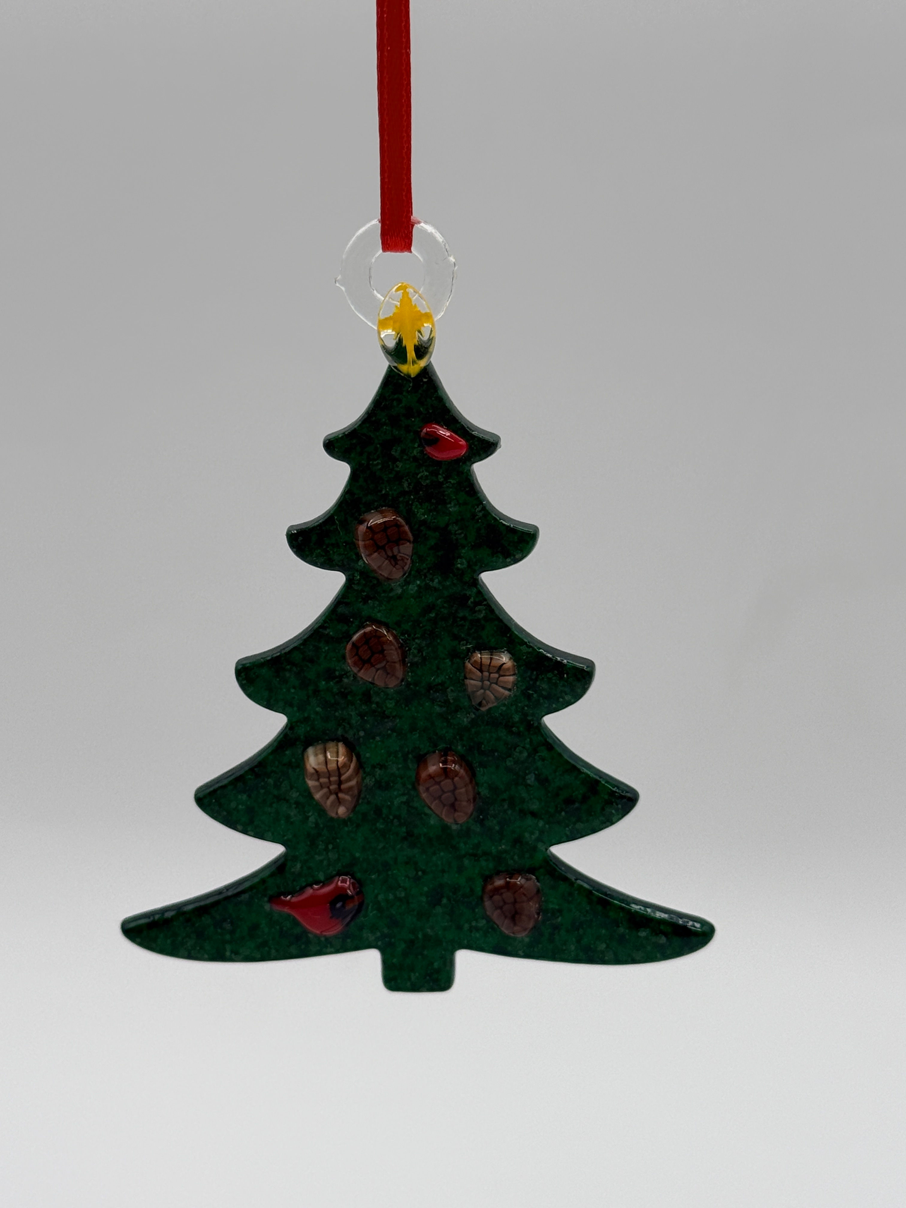 Cardinals & Pinecone Tree Ornament