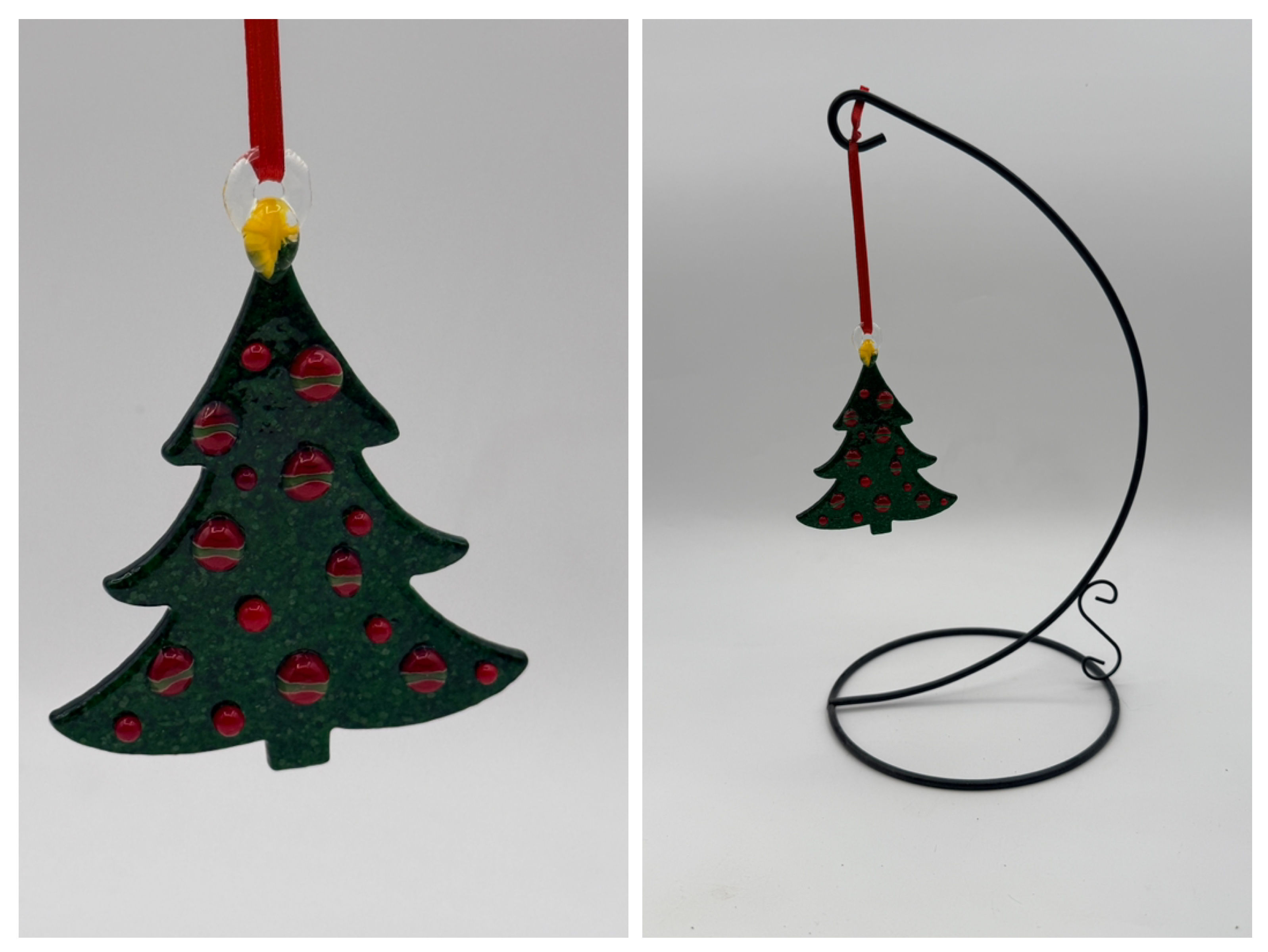 Red & Green Ornaments Tree Ornament