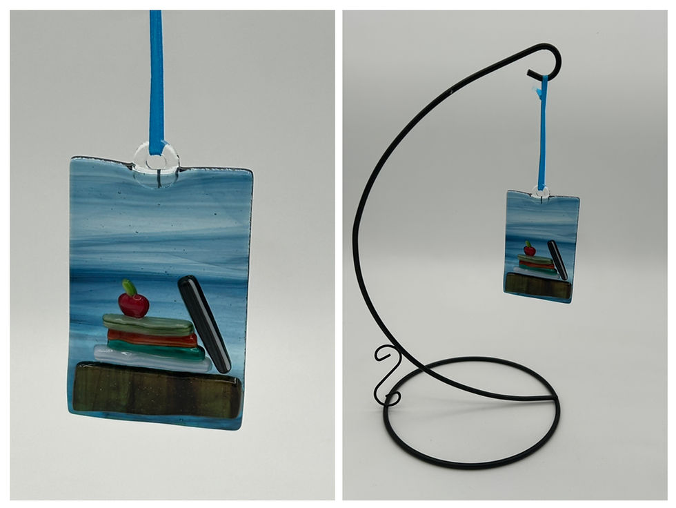 Thumbnail: Apple & Books Suncatcher/Ornament