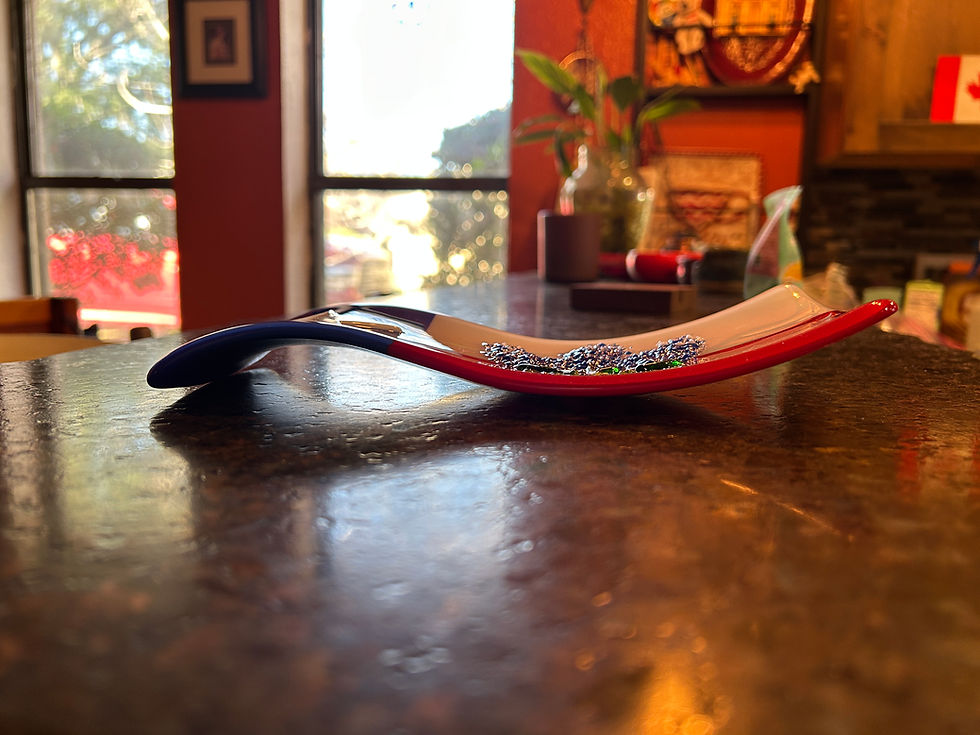 Thumbnail: Texas Flag with 3 Bluebonnets Spoon Rest
