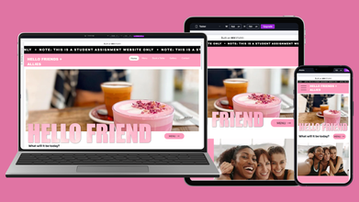 cafe website mockup