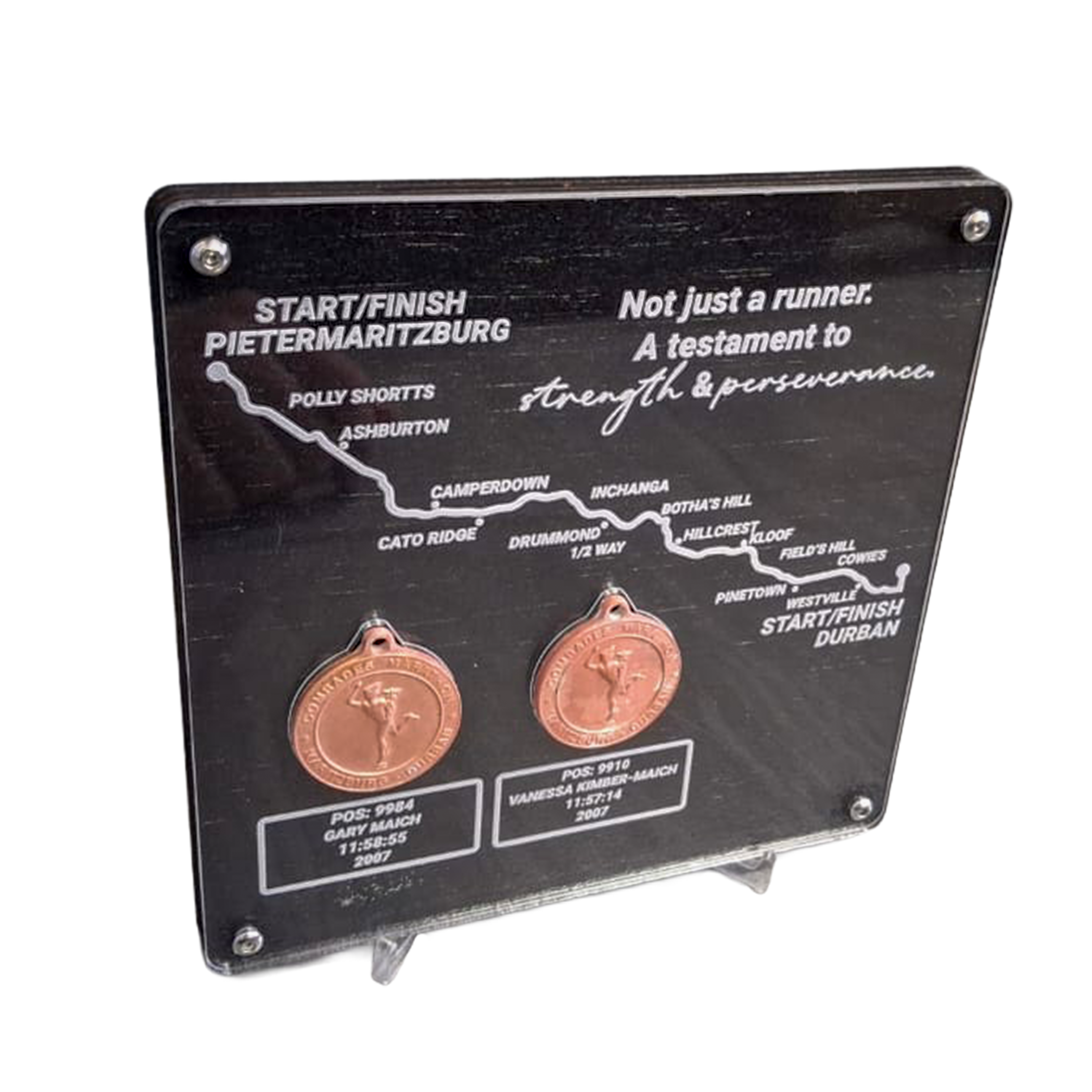 Two Medal Comrades Marathon Medal Display (Couple' First Run Together)