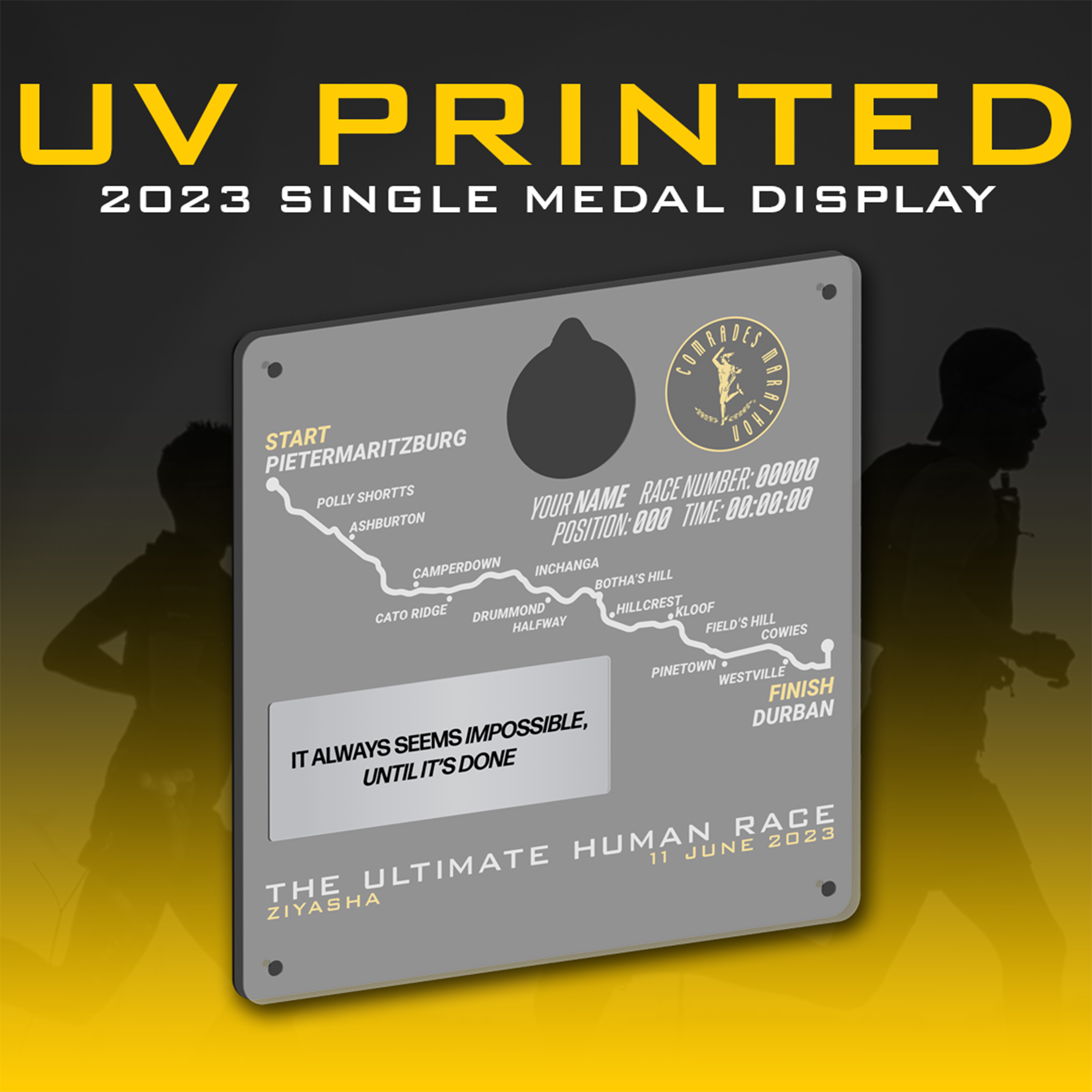 2023 Official Comrades Marathon Single Medal Display