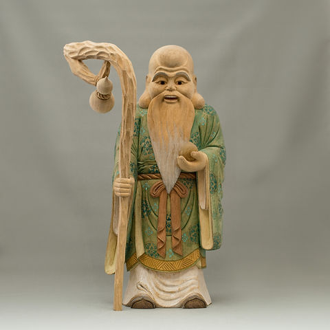 極上和彫寿老人 1730g/高さ約30㎝ 東Y7-0903⭐︎2Fトトヒサ