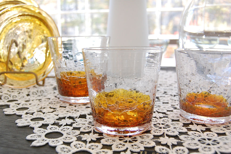 icecrack glass amber