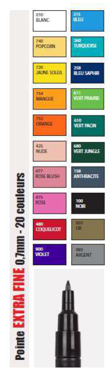 Thumbnail: Darwi Marbel Universal Marker Chisel Medium Tip 0.7 mm (20 Colors)