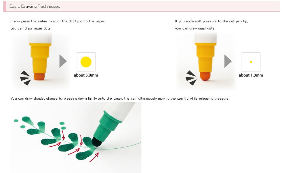 Thumbnail: ZIG Clean Color Dot  Set                   日本吳竹牌雙頭圓點繪畫筆套裝