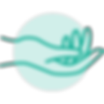 pictogramme d'une main tendue