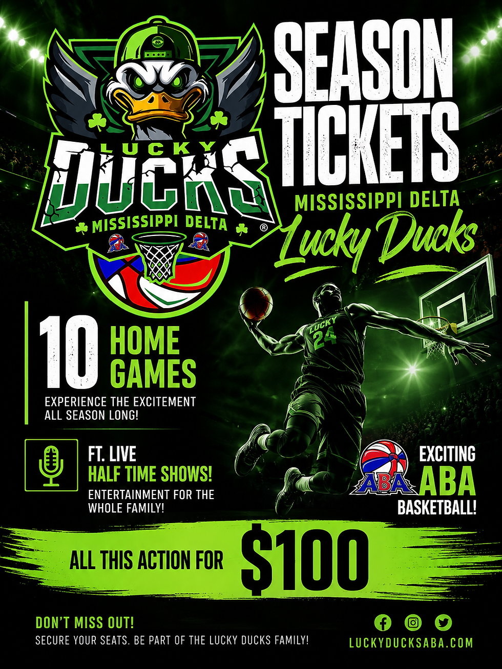 Mississippi Delta Lucky Ducks Season Tickets