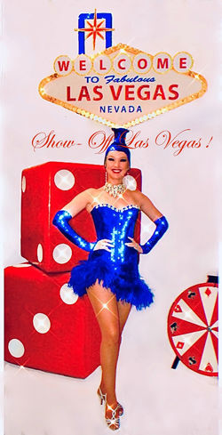 Custom Vegas Sign Showgirl