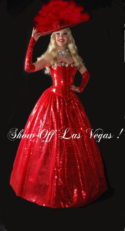 "Scarlett" Showgirl in Red
