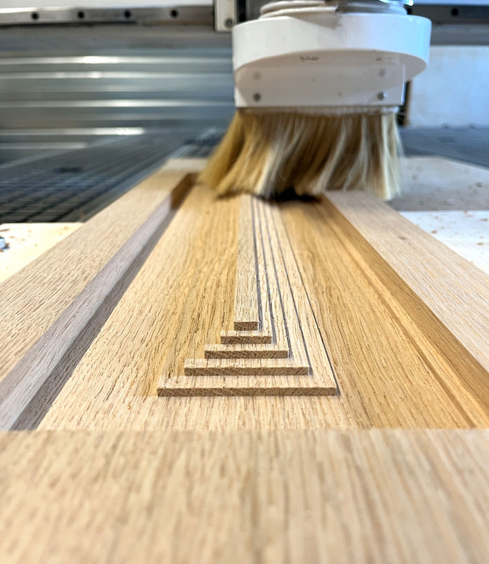 Usinage bois, CNC bois, usinage 3D bois, chêne massif