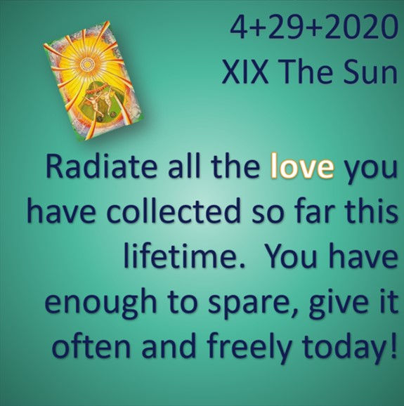 4.29.2020 The SUN!