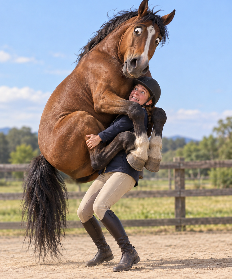 🌱🐴 When the Grass Makes Your Horse Think Everything’s Out to Get Them! 👀😱