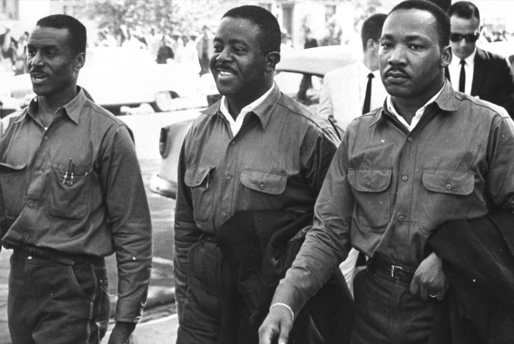 Protesters Marching in Denim